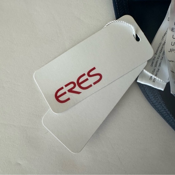 NWT ERES “Edge Cut” Triangle Bikini Top With Buckle Detail in Navy - Picture 5 of 16